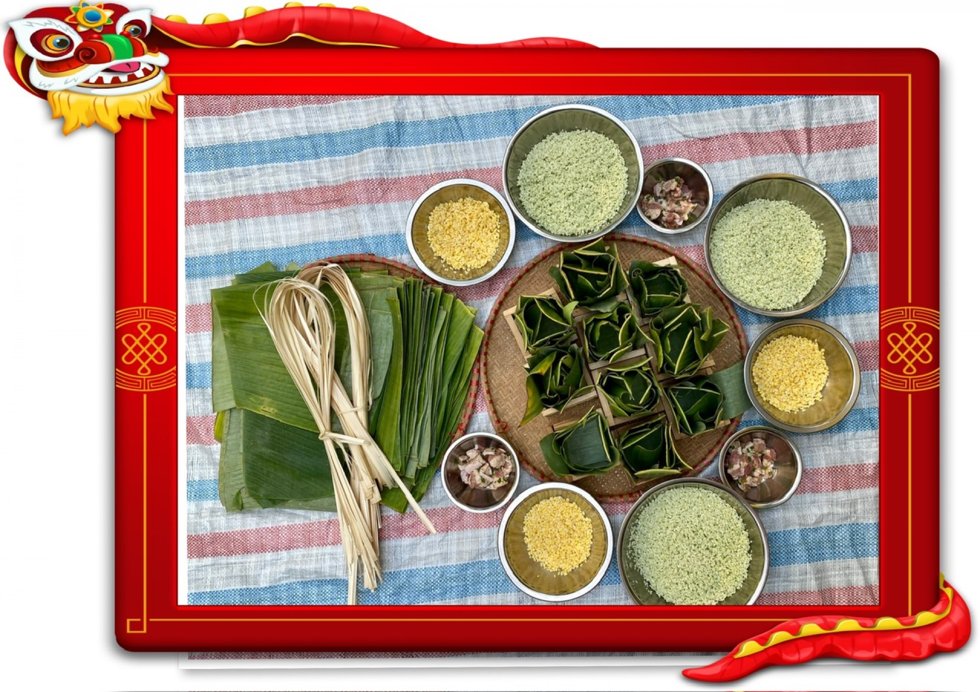 BÉ GÓI BÁNH CHƯNG TẾT 2024